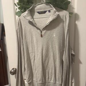 Polo by Ralph Lauren Light Gray Zip-Up Sweater